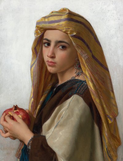 Mädchen mit einem Granatapfel von William Adolphe Bouguereau