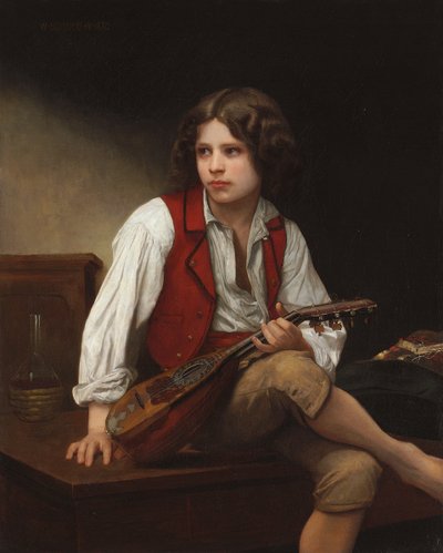 Italiener mit Mandoline von William Adolphe Bouguereau