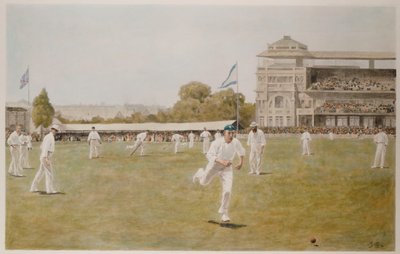 Cricket bei Lords von William Barnes (after) Wollen