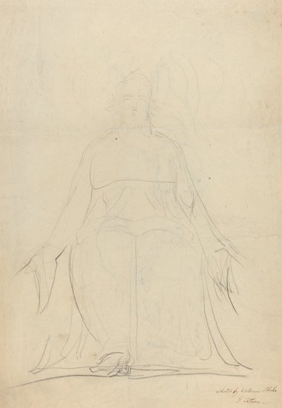Eine aufsteigende Spirale von Figuren (recto) von William Blake