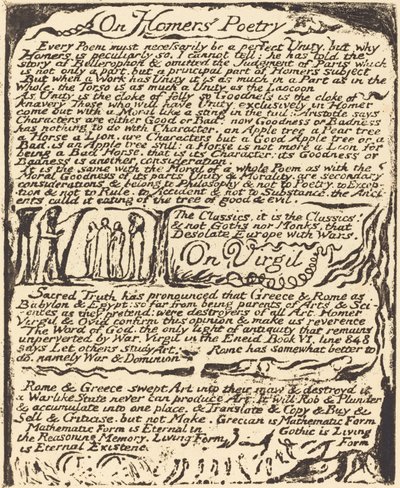 Über Homers Poesie (und) Über Vergil von William Blake