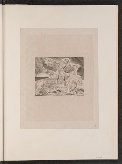 Satan schlägt Hiob mit Geschwüren von William Blake