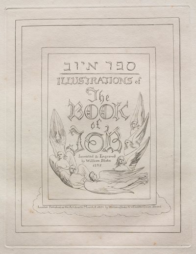 Das Buch Hiob: Titelseite von William Blake
