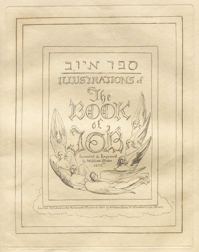 Das Buch Hiob: Titelseite von William Blake