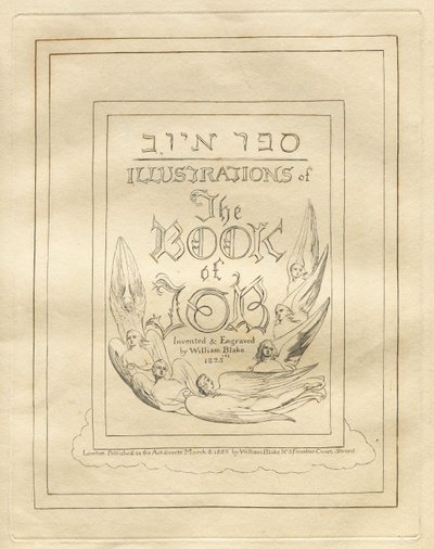 Das Buch Hiob: Titelseite, 1825 von William Blake