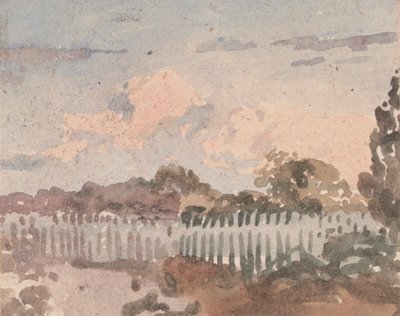 Landschaft mit Zaun von William Collins