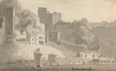 Bramha und Nursingdara Ghat, Varanasi von William Daniell