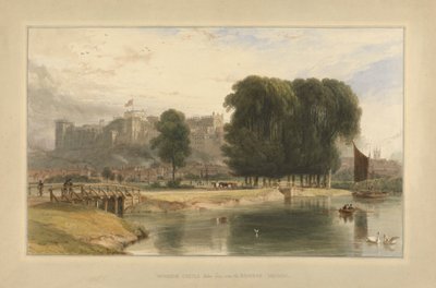 Windsor Castle von den Brocas-Wiesen aus von William Daniell