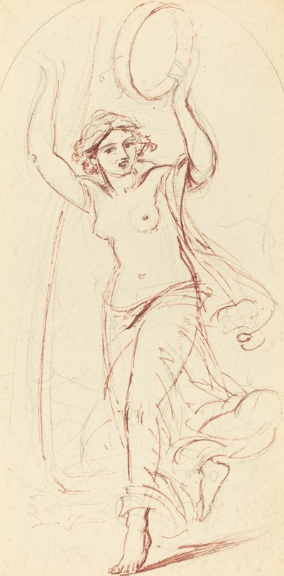Tanzende Frau mit Tamburin von William Edward Frost