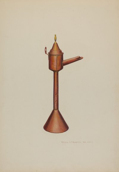 Walfettlampe, ca. 1938 von William H Edwards