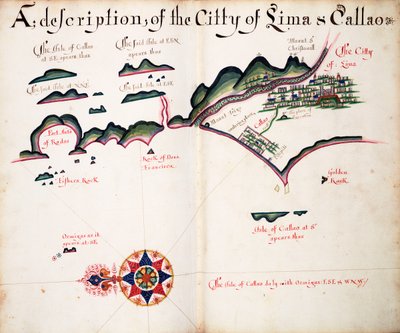 Karte von Lima und Callao von William Hack