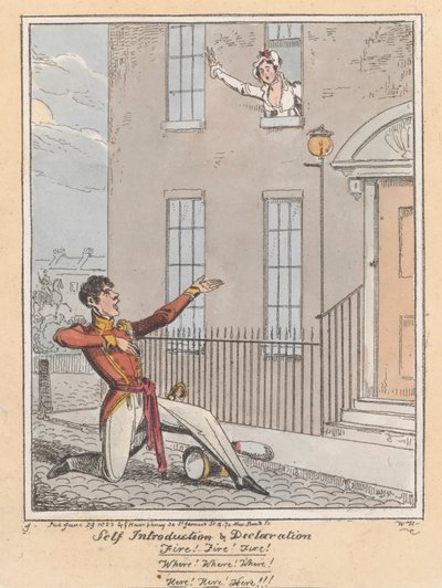 Selbsteinführung und Erklärung, 1823 von William Heath