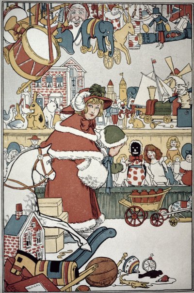 Spielzeug für Weihnachten, ca. 1900 von William Heath Robinson
