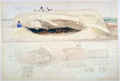 Koloss von Ramses II., Memphis, 1845 von William Henry Bartlett