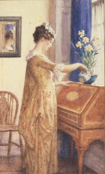 Narzissen gießen von William Henry Margetson