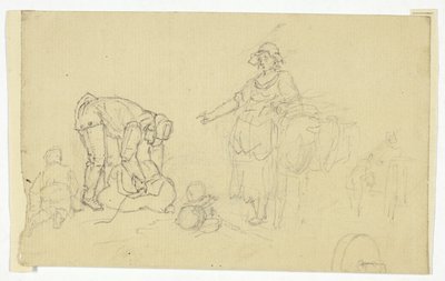 Bauern mit Packtier von William Henry Pyne