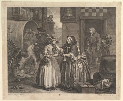 Der Lebensweg einer Dirne, Platte 1, April 1732 von William Hogarth