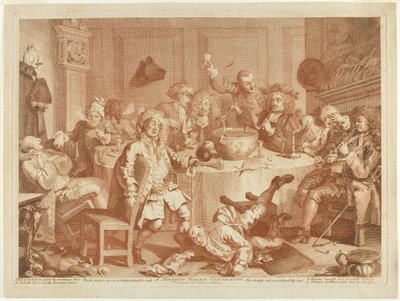 Eine moderne Mitternachtskonversation von William Hogarth