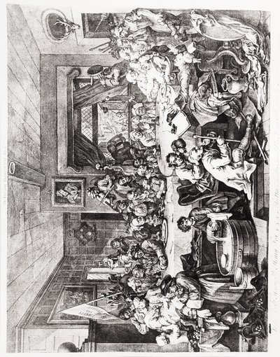 Eine Wahlunterhaltung, Platte I, 24. Februar von William Hogarth