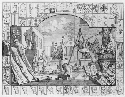 Analyse der Schönheit, Tafel 1, 1753 von William Hogarth