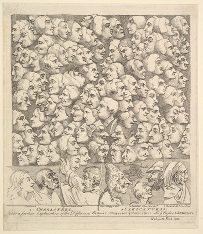 Charaktere und Karikaturen von William Hogarth