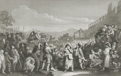 Untätig auf dem Weg zur Hinrichtung von William Hogarth