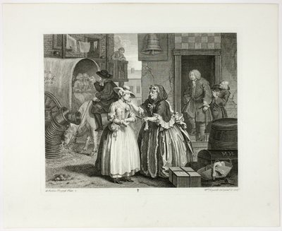 Platte eins, aus Ein Hurenleben von William Hogarth