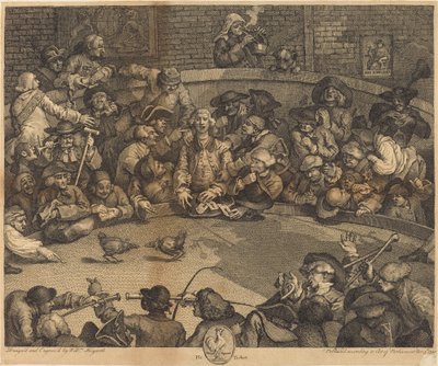 Das Hahnenkampf von William Hogarth