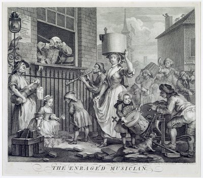 Der wütende Musiker, 1741 von William Hogarth