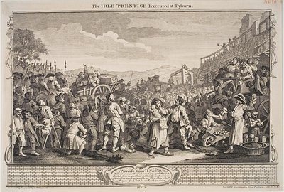 Der faule Lehrling wird in Tyburn hingerichtet von William Hogarth