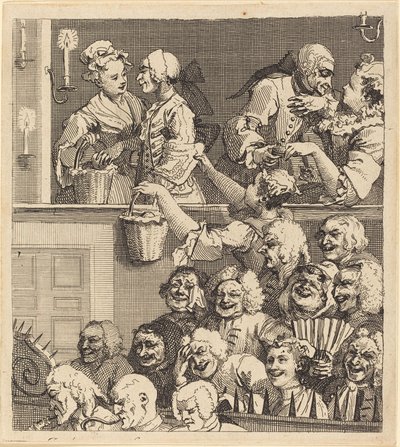 Das lachende Publikum von William Hogarth