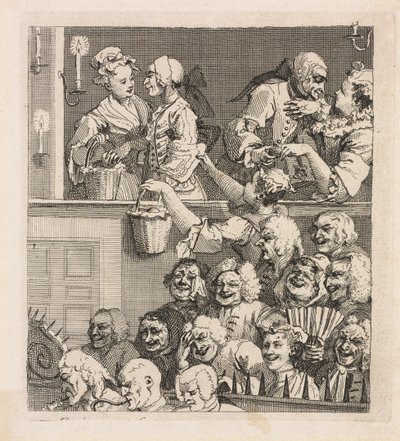 Das lachende Publikum von William Hogarth