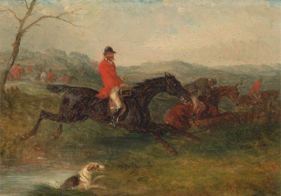 Fuchsjagd: Überqueren eines Baches von William J. Shayer
