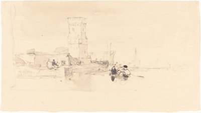 Turm mit Blick auf Wasser von William James Muller