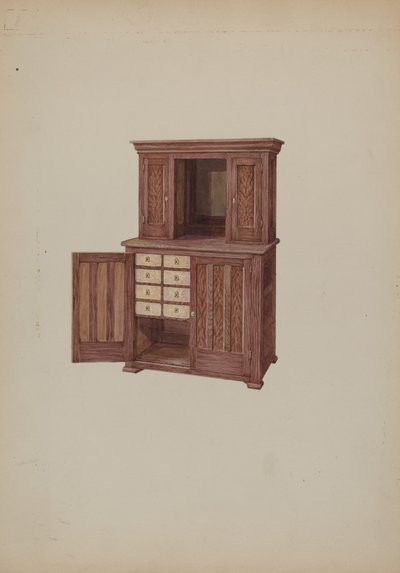 Schrank mit Elfenbeinschlüssellöchern, ca. 1937 von William Kieckhofel