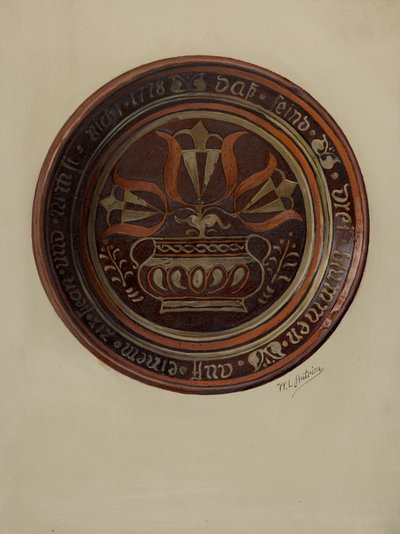 Pa. Deutscher Teller (ca. 1937) von William L Antrim