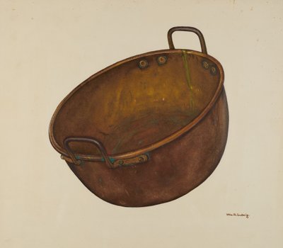 Kupferbonbongefäß, ca. 1939 von William Ludwig