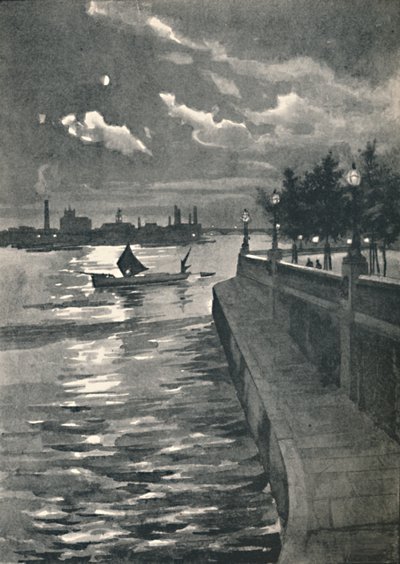 Westminster von der Blackfriars Bridge - Nacht, 1891 von William Luker