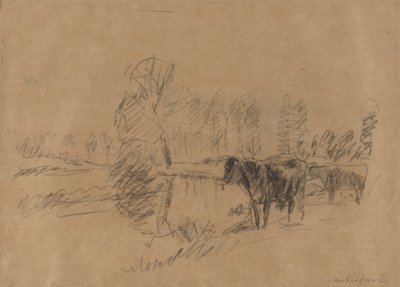 Rinder in einer Landschaft von William Mark Fisher