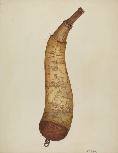 Pulverhorn, um 1940 von William McAuley