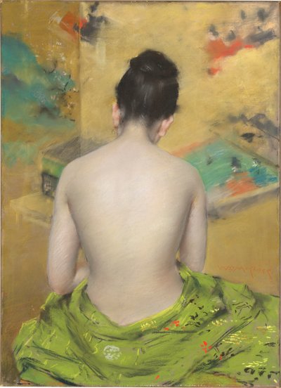Studie von Fleischfarbe und Gold von William Merritt Chase