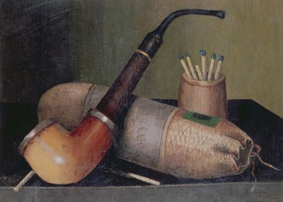 Stillleben mit Pfeife von William Michael Harnett