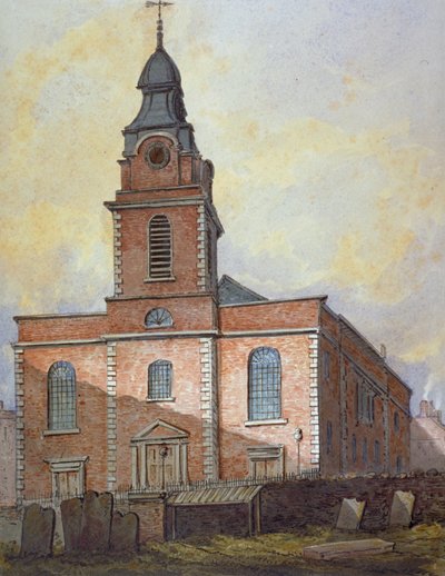 Kirche von St. John-at-Wapping, London, ca. 1815 von William Pearson