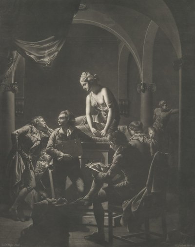 Eine Akademie bei Lampenlicht, 20. Februar 1772 von William Pether