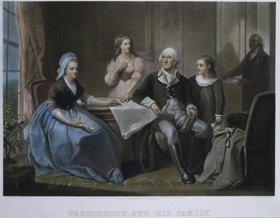 Washington und seine Familie von William Sartain