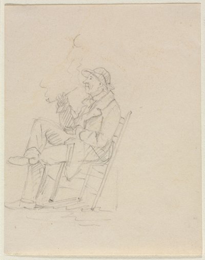 Mann, der eine Pfeife raucht von William Sidney Mount