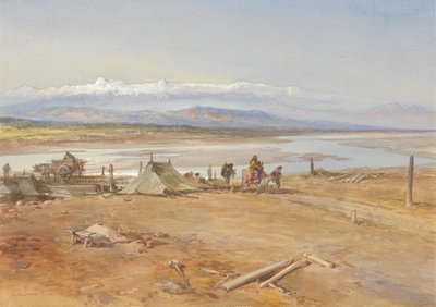 Der Fluss Chenab, Punjab von William Simpson