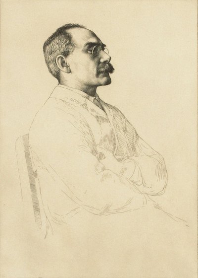 Porträt von Rudyard Kipling von William Strang