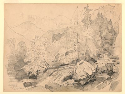 Landschaft, Stechelberg, Lauterbrunnen, Schweiz von William Trost Richards