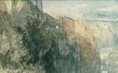 Burg Katz mit Blick auf Burg Rheinfels von Joseph Mallord William Turner